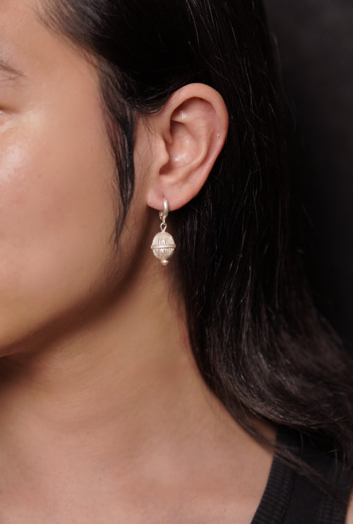Hand-Filigree Hollow Silver Earrings