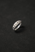 Yi Seven Grain Dot Silver Band Ring