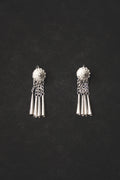 Yi Soma Flower 990 Fine Silver Chain Tassel Drop Earrings