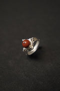 Yi Red Agate Silver Ring
